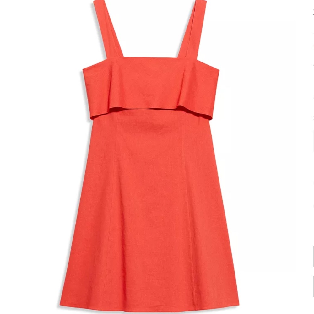 Theory Drape Back Mini Dress in Red (NWT)